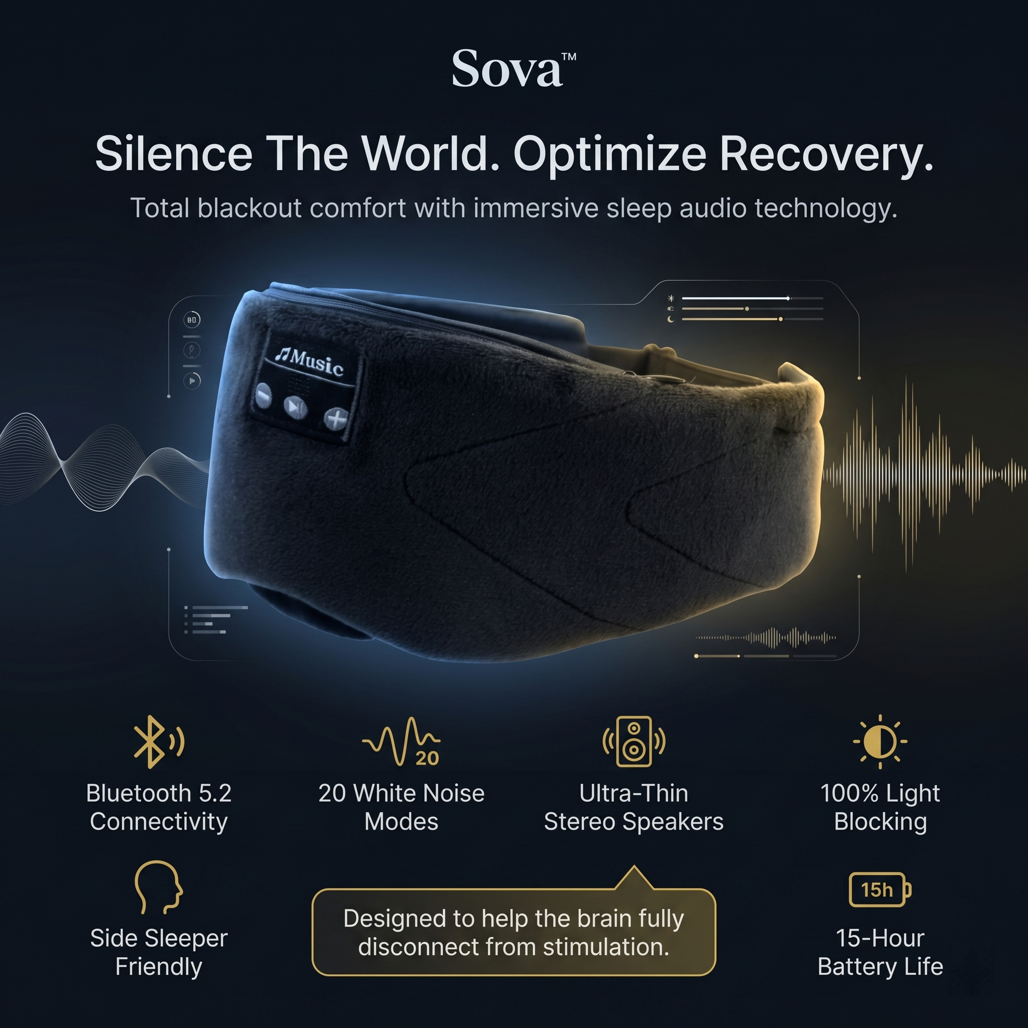 Sova™ Bluetooth Sleep Mask